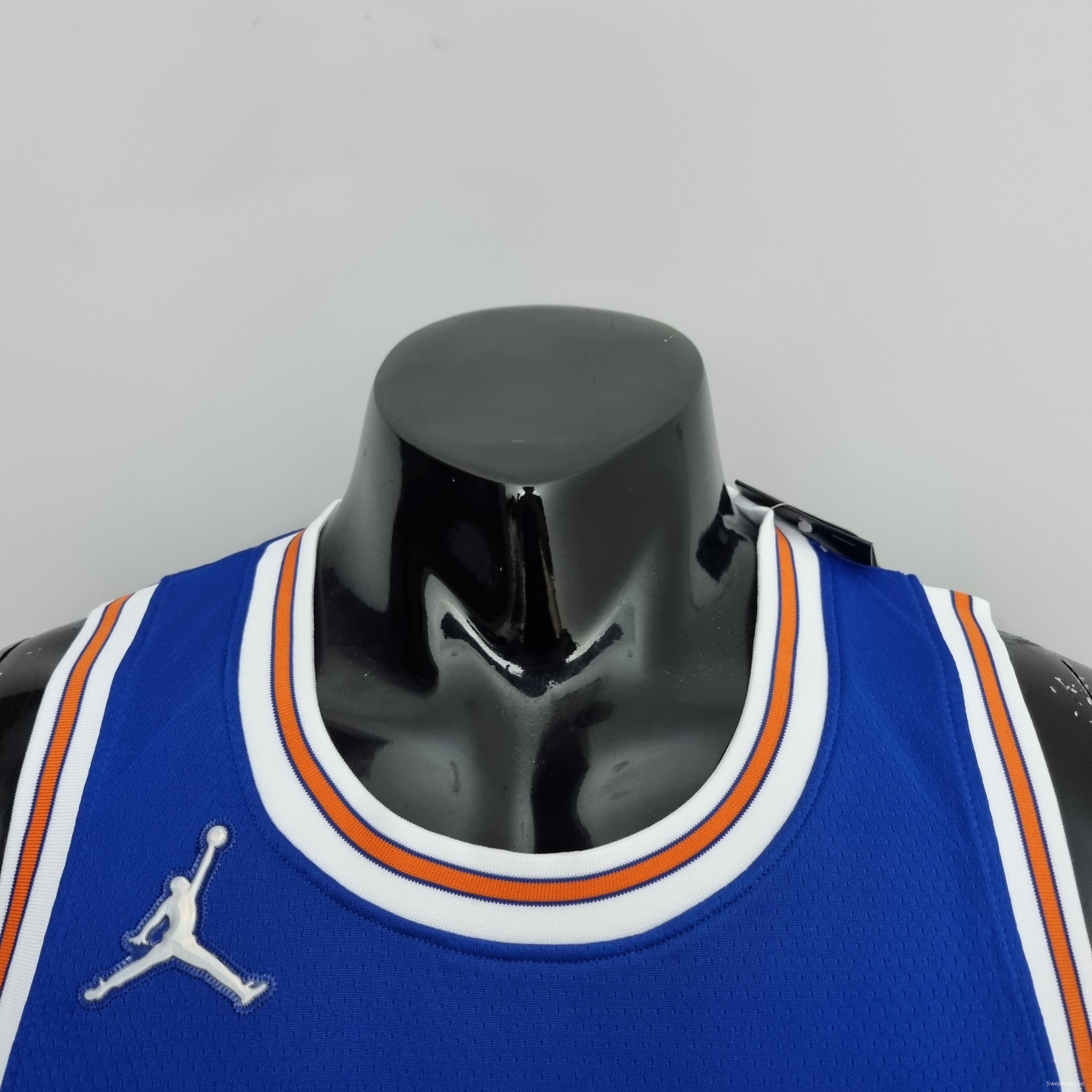 75th Anniversary Barrett#9 New York Knicks Jordan Limited Blue NBA Jersey