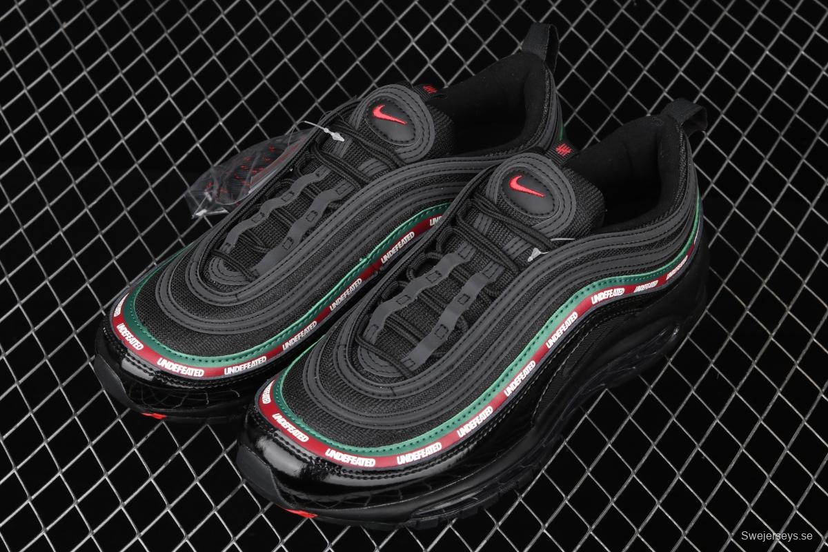 NIKE Air Max 97 Undefeated co-signed black and green bullets 986-001