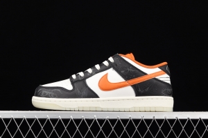 NIKE SB DUNK Low Halloween black, white and orange luminous Halloween SB rebound fashion casual board shoes DD3357-100