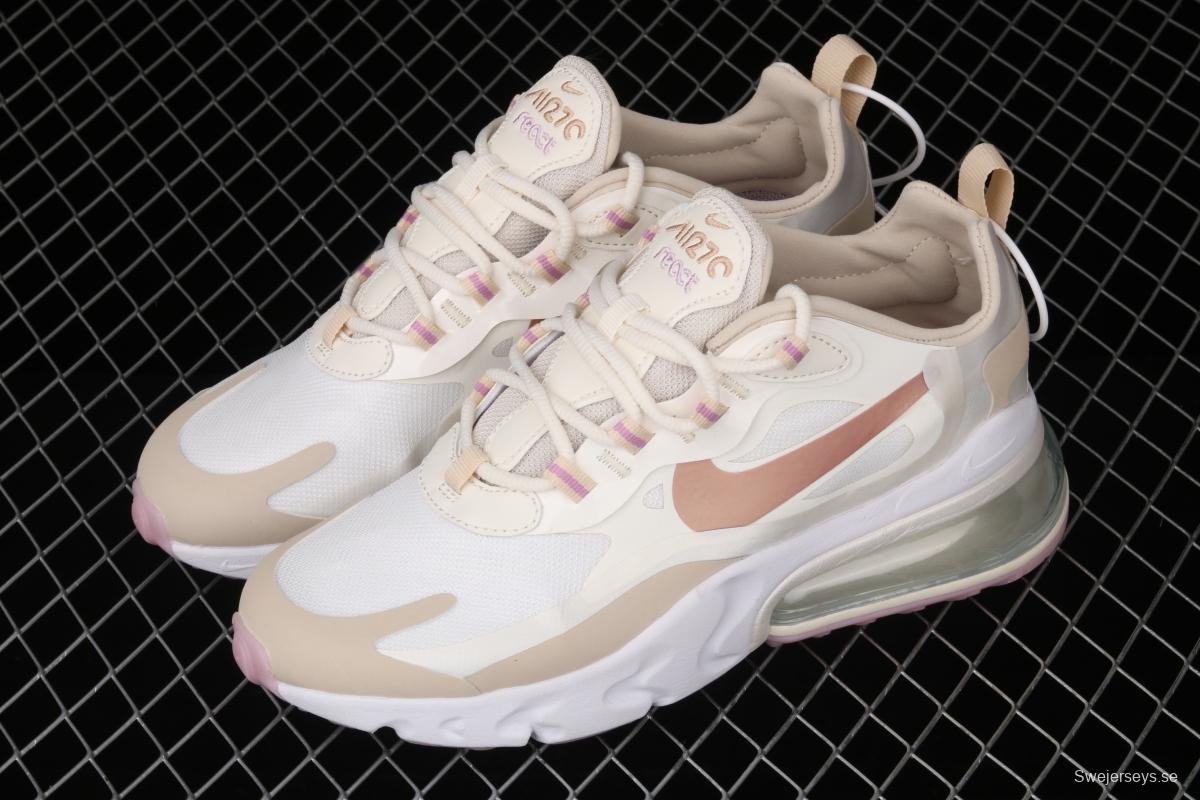 NIKE Air Max 270React new high-frequency mesh hollowing out function half-palm air cushion running shoes CU9333-100