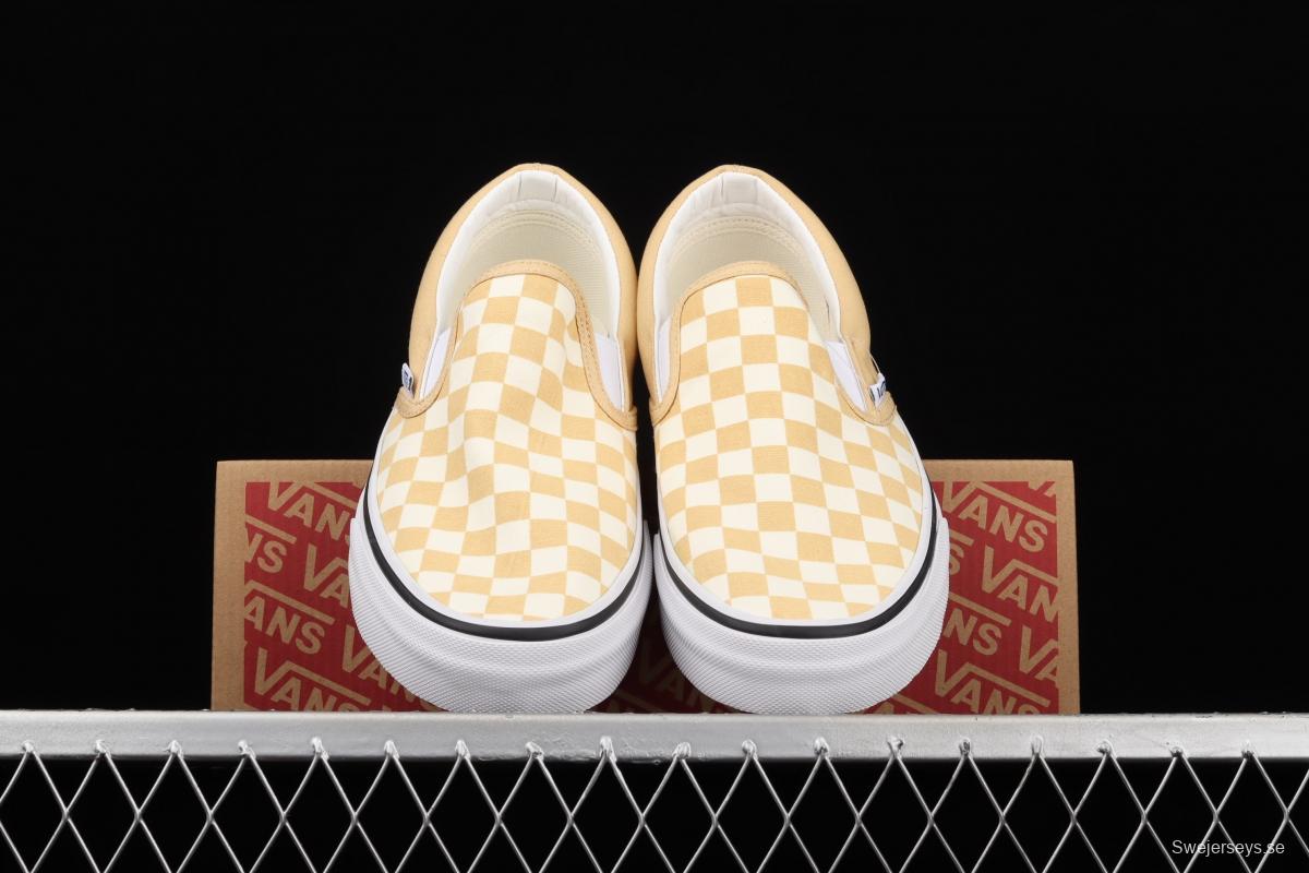 Vans OG Classic Slip-On Loafers Shoes checkerboard khaki classic lazy suit low-top canvas shoes VN0A33TB43A