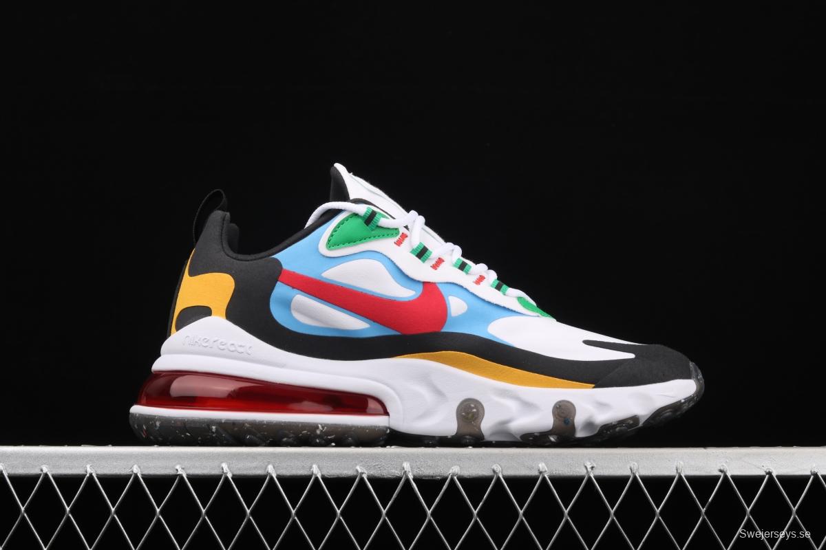 NIKE Air Max 270React new high-frequency mesh hollowing out function half-palm air cushion running shoes DA2610-161,