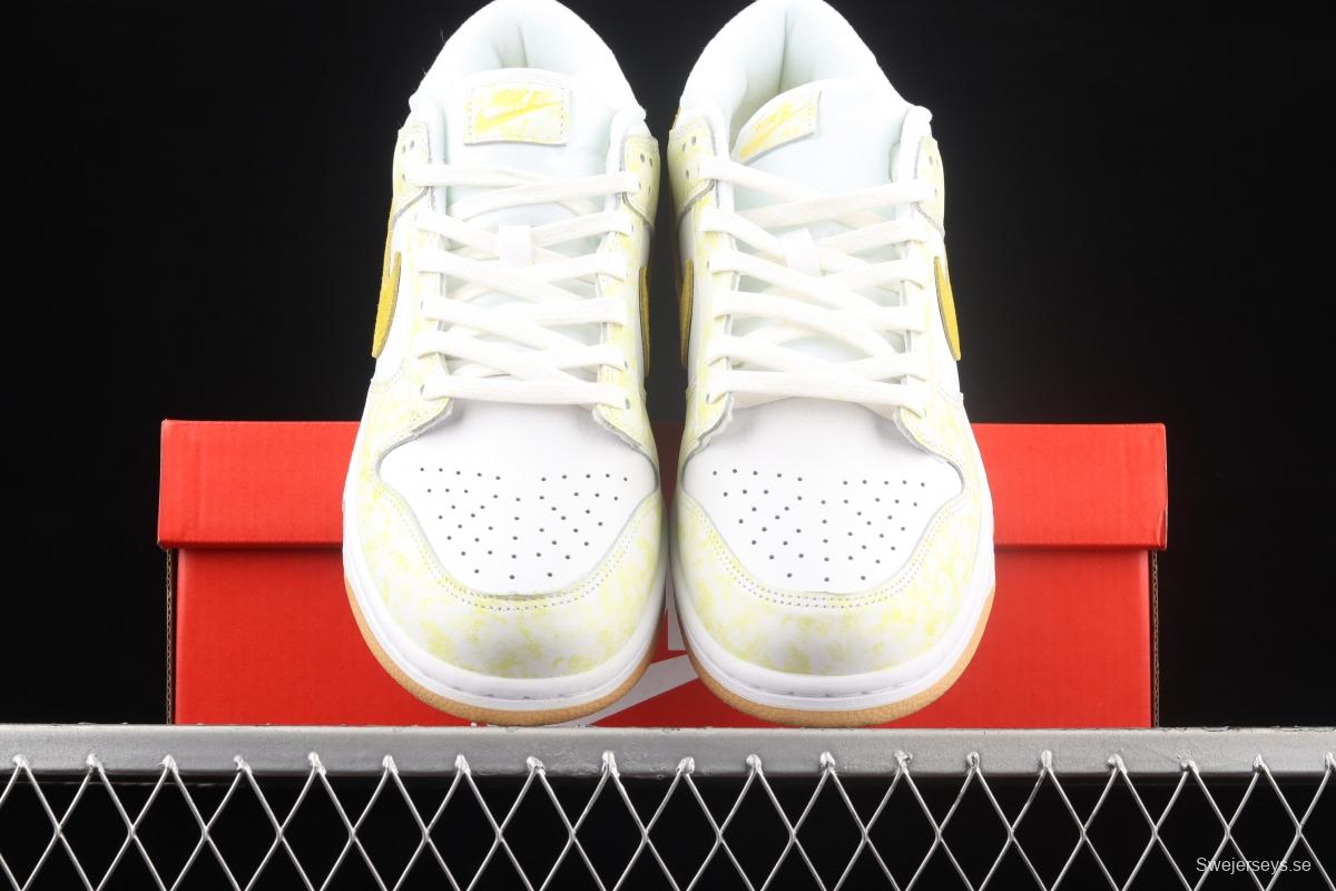 NIKE SB DUNK Low Prm yellow and white color SB buckle rebound fashion leisure board shoes DM9467-700