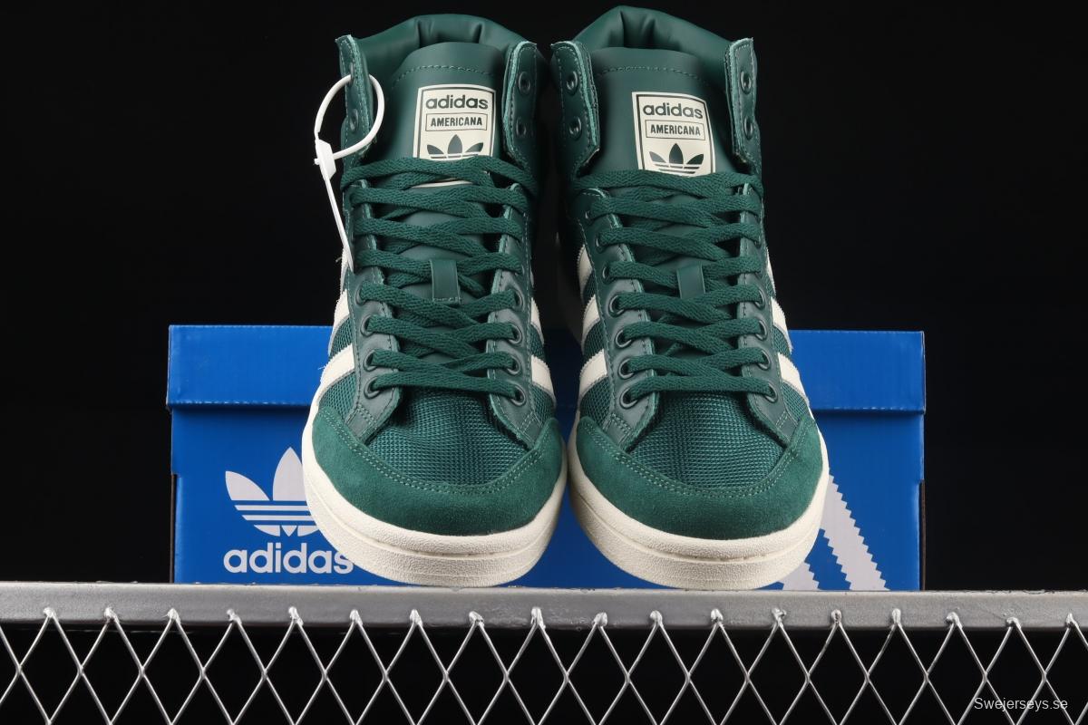 Adidas Originals Americana Hi EF2806 clover breathable fabric face campus wind high upper board shoes