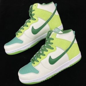 NIKE DUNK High Premium 'Glow In The Dark 2' luminous white and green dunk series retro high-top leisure sports skateboard shoes 312786-131