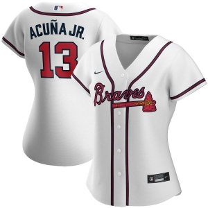 Women's Ronald Acuna Jr. White Home 2020 Player Team Jersey