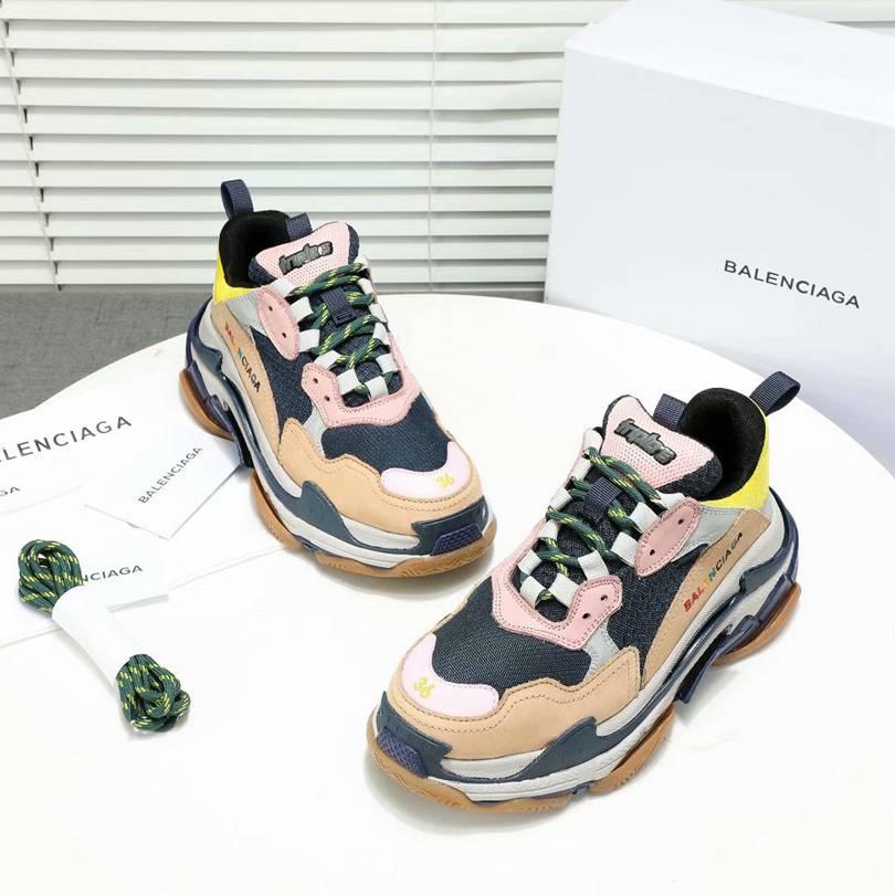 Men/Women Balenciaga Triple-S Sneaker Multi-Color Brown/Pink Item 6380340