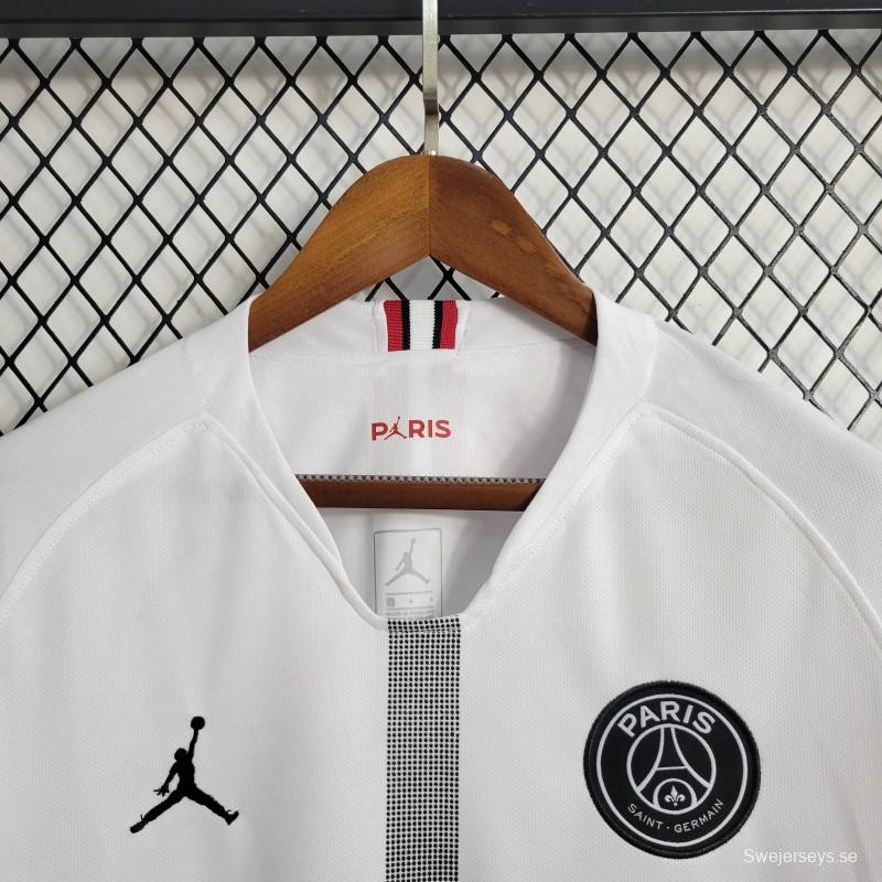 Retro Long Sleeve 18-19 PSG White Champions League Jersey