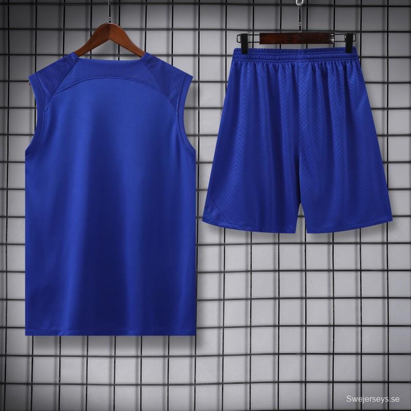 23-24 Barcelona Blue Vest Jersey+Shorts