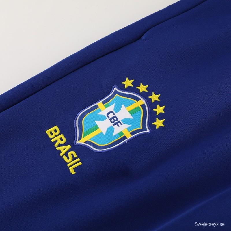 23/24 Brazil Blue Full Zipper Jacket+Pants