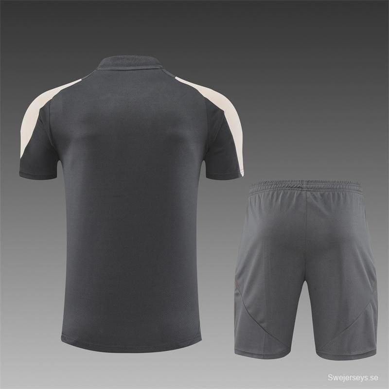 24/25 Real Madrid Black/Pink Short Sleeve Jersey+Shorts