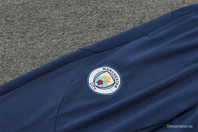 24/25 Manchester City Sky Blue Half Zipper Jacket+Long Pants