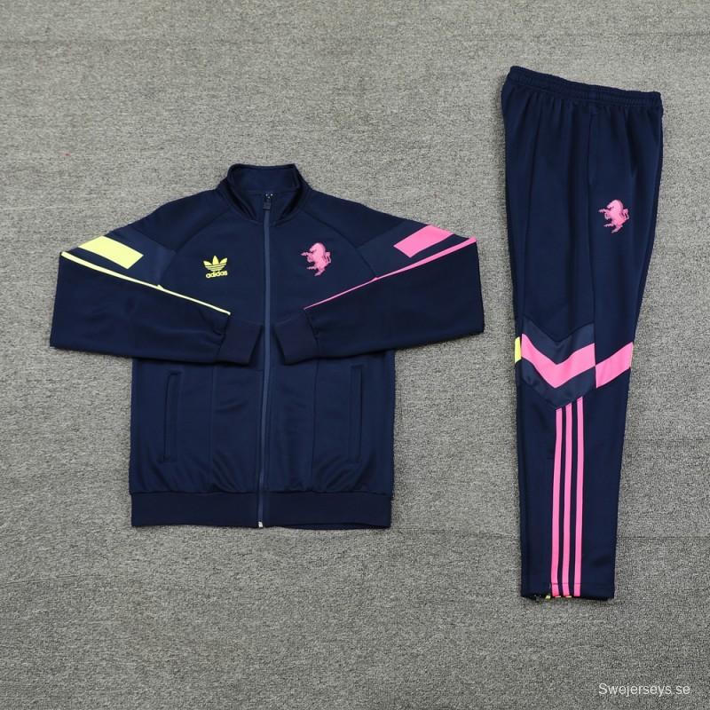 24/25 Juventus Navy Full Zipper Jacket +Long Pants