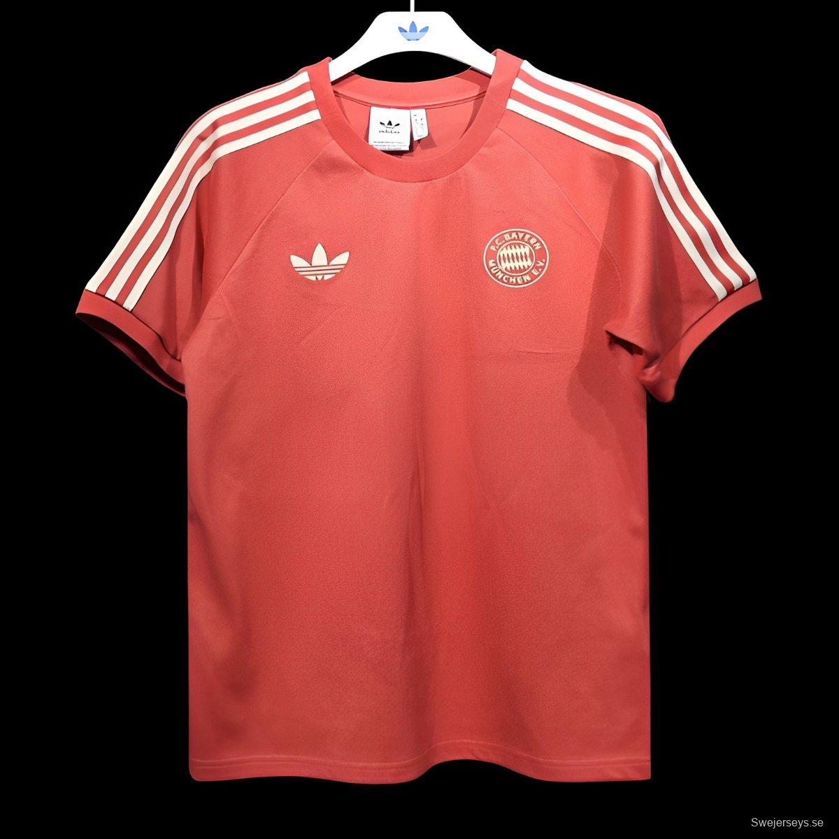 24/25 Bayern Munich Adidas Originals Red Cotton T-Shirts